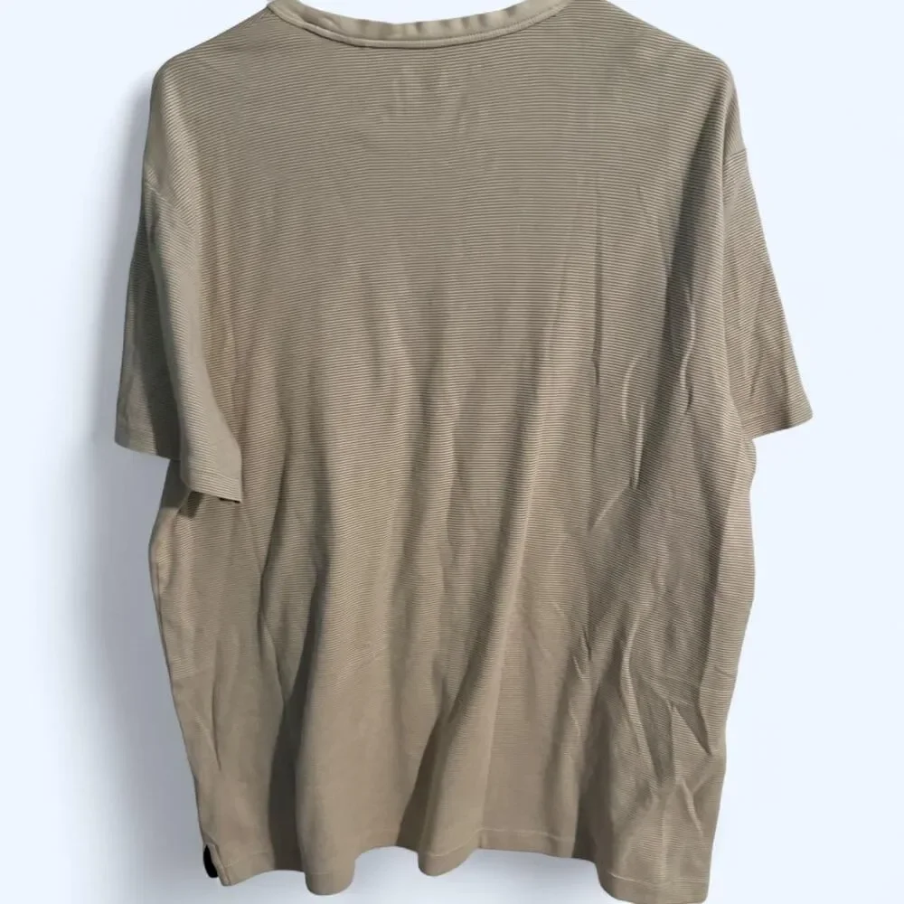 Banana-republic Men's Tan and Cream T-shirt